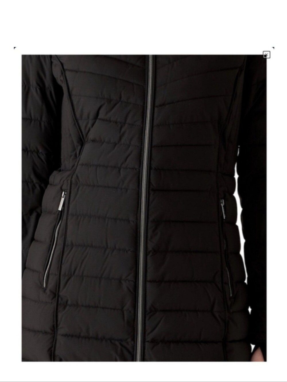 MICHAEL Michael Kors Black Quilted HoodedPackable Puffer Jacket Size S - Picture 3 of 8